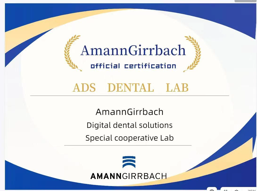 Amann Girrbach official certification for ADS Dental Lab Amann Girrbach official certification for ADS Dental Lab